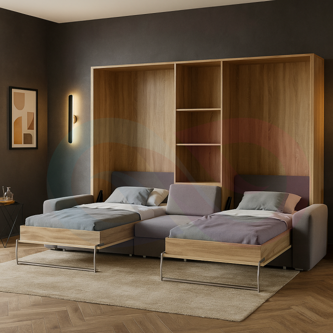 Шкаф-кровать с диваном Челли