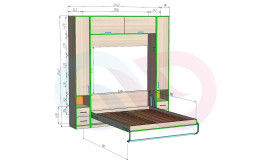 Шкаф-кровать трансформер Лиана