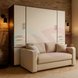 Шкаф-кровать трансформер с диваном Ферди