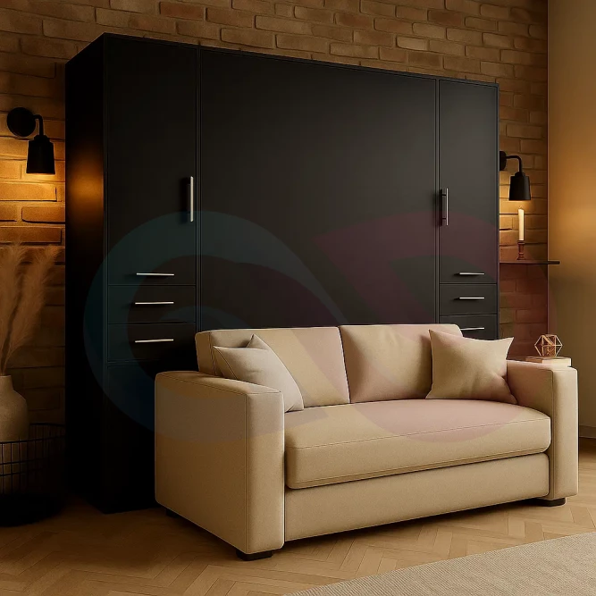 Шкаф-кровать трансформер с диваном Ферди