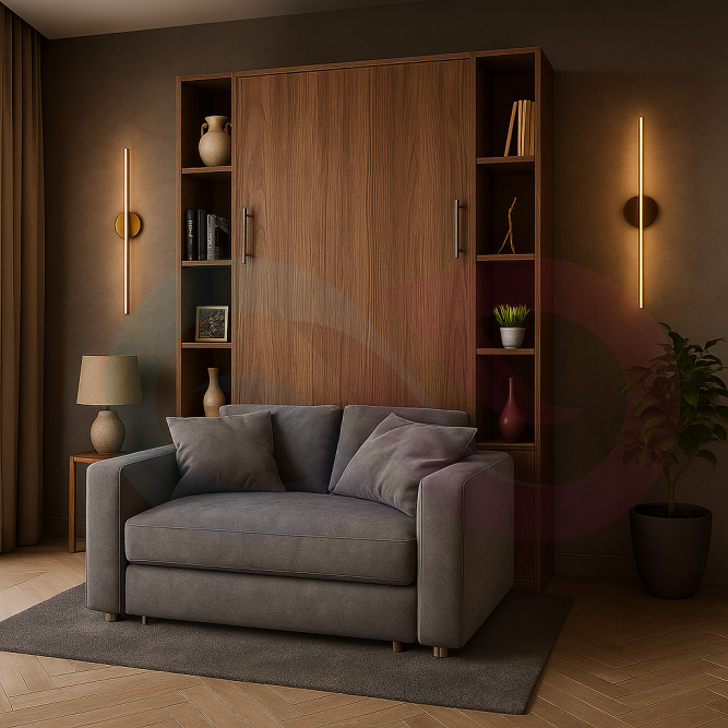 Шкаф-кровать трансформер с диваном Мэлми-1