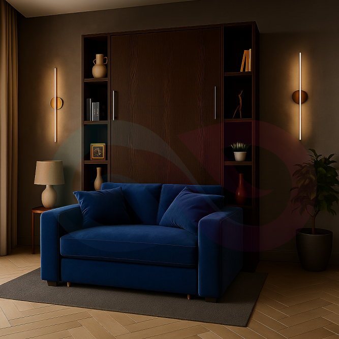 Шкаф-кровать трансформер с диваном Мэлми-1