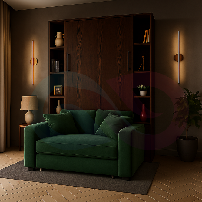 Шкаф-кровать трансформер с диваном Мэлми-1