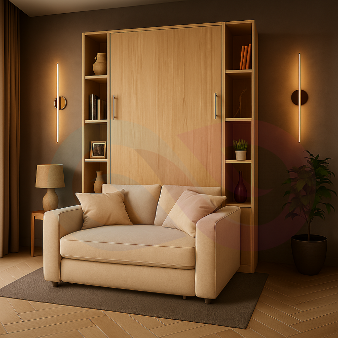 Шкаф-кровать трансформер с диваном Мэлми-1