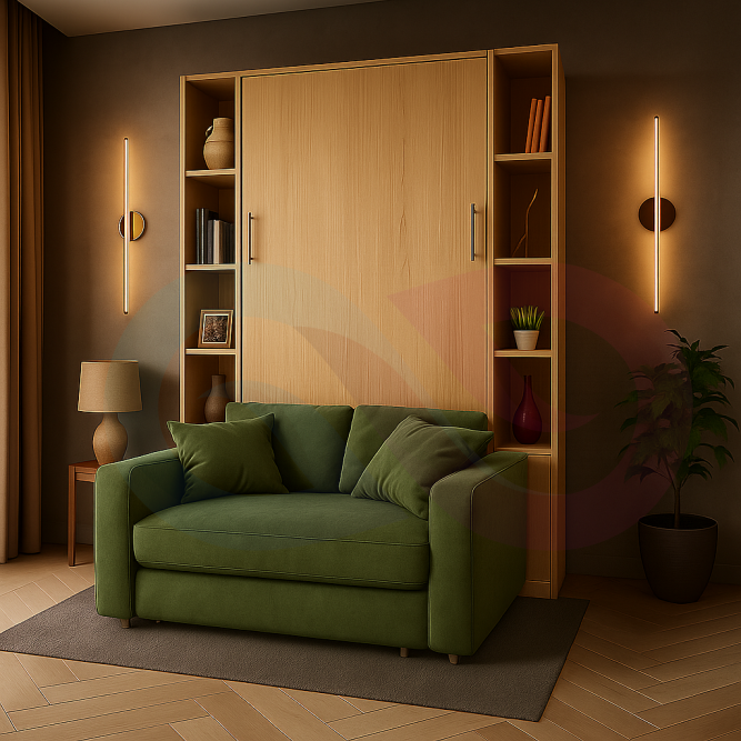 Шкаф-кровать трансформер с диваном Мэлми-1