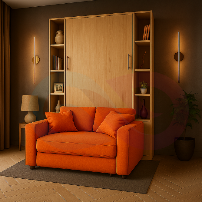 Шкаф-кровать трансформер с диваном Мэлми-1