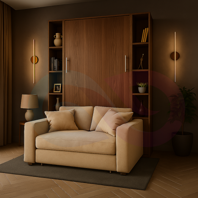 Шкаф-кровать трансформер с диваном Мэлми-1