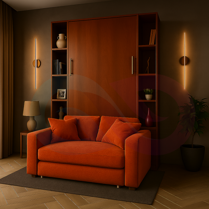 Шкаф-кровать трансформер с диваном Мэлми-1