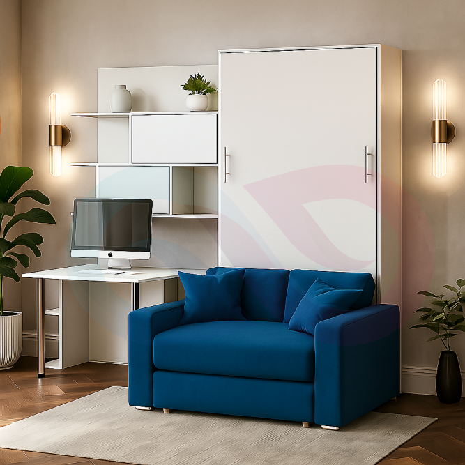 Шкаф-кровать трансформер с диваном Вивьен