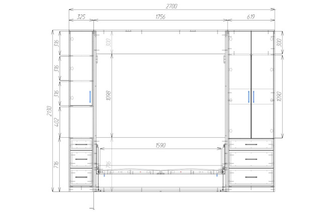 Шкаф-кровать трансформер Айви