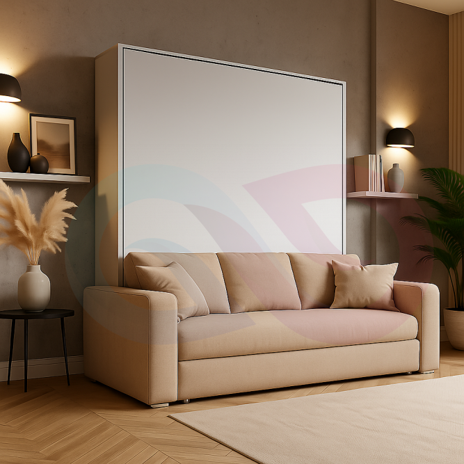 Шкаф-кровать трансформер с диваном Серенада