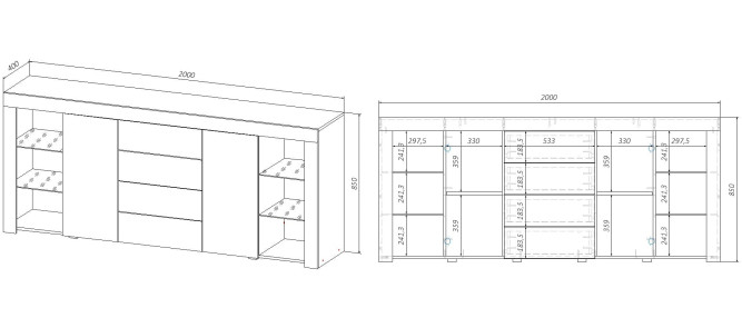 Комод Бронкс-4